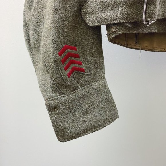 Vintage Military Wool Crop Jacket 1944 Fort Garry Horse (Size 5/XS-S) - Picture 6 of 8